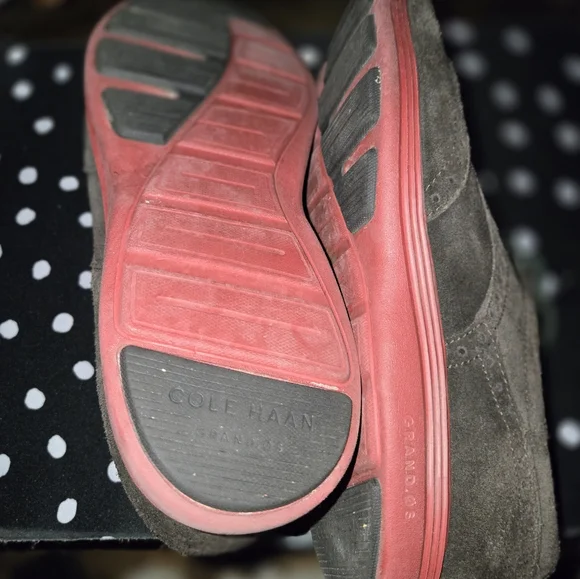 Cole Haan Black Suede Wingtips - Picture 5 of 5